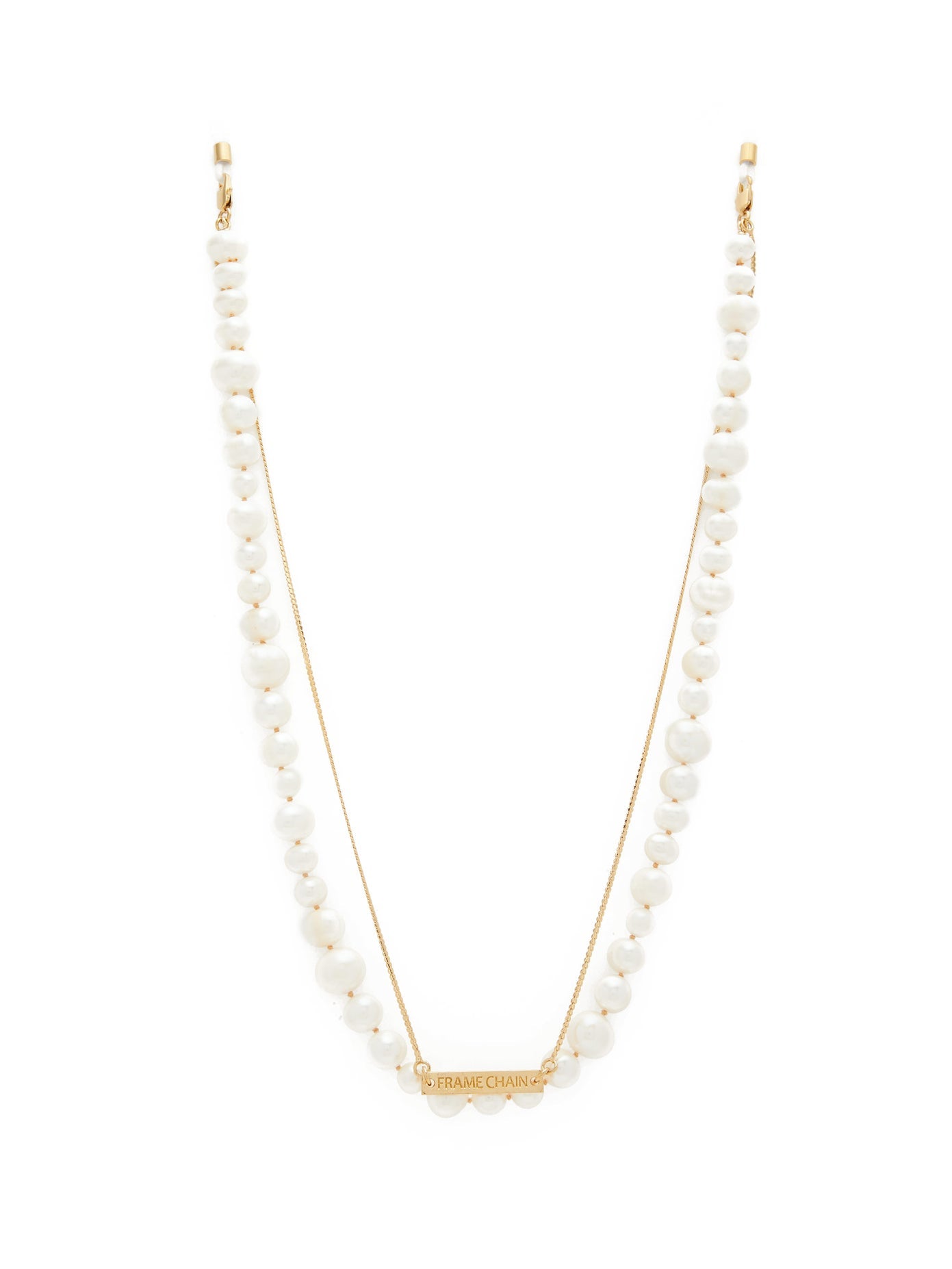 Pearly Princess yellow gold-plated glasses chain