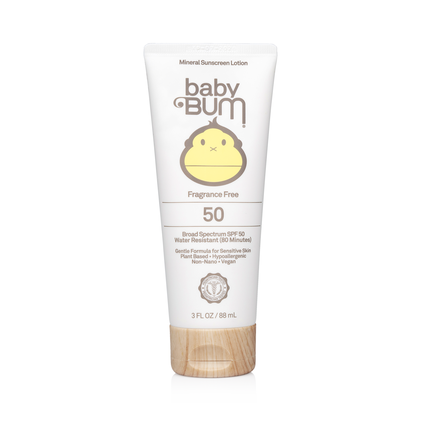 SPF 50 Mineral Sunscreen Lotion Fragrance Free Baby Bum 88mL