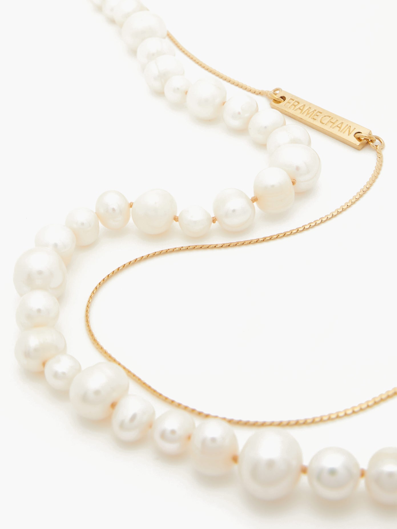 Pearly Princess yellow gold-plated glasses chain